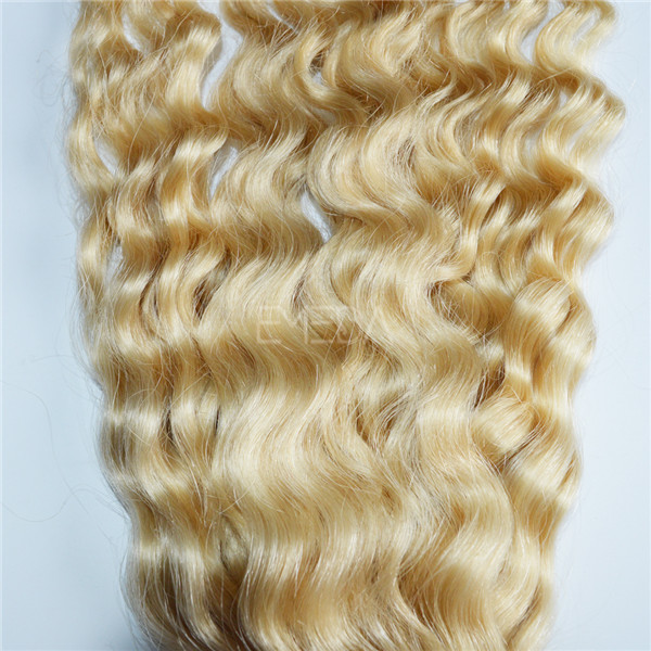 blonde 613 color virgin deep wave curl 18inch hair weft CX020